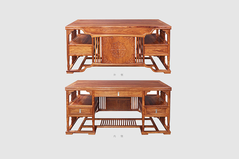 安阳中式家居装饰书房桌椅组合家具效果图